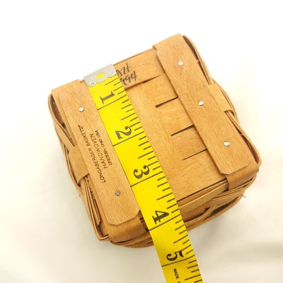 Longaberger Brown Leather Double Handle And Liner Handwoven Picnic Basket - Picture 10 of 13